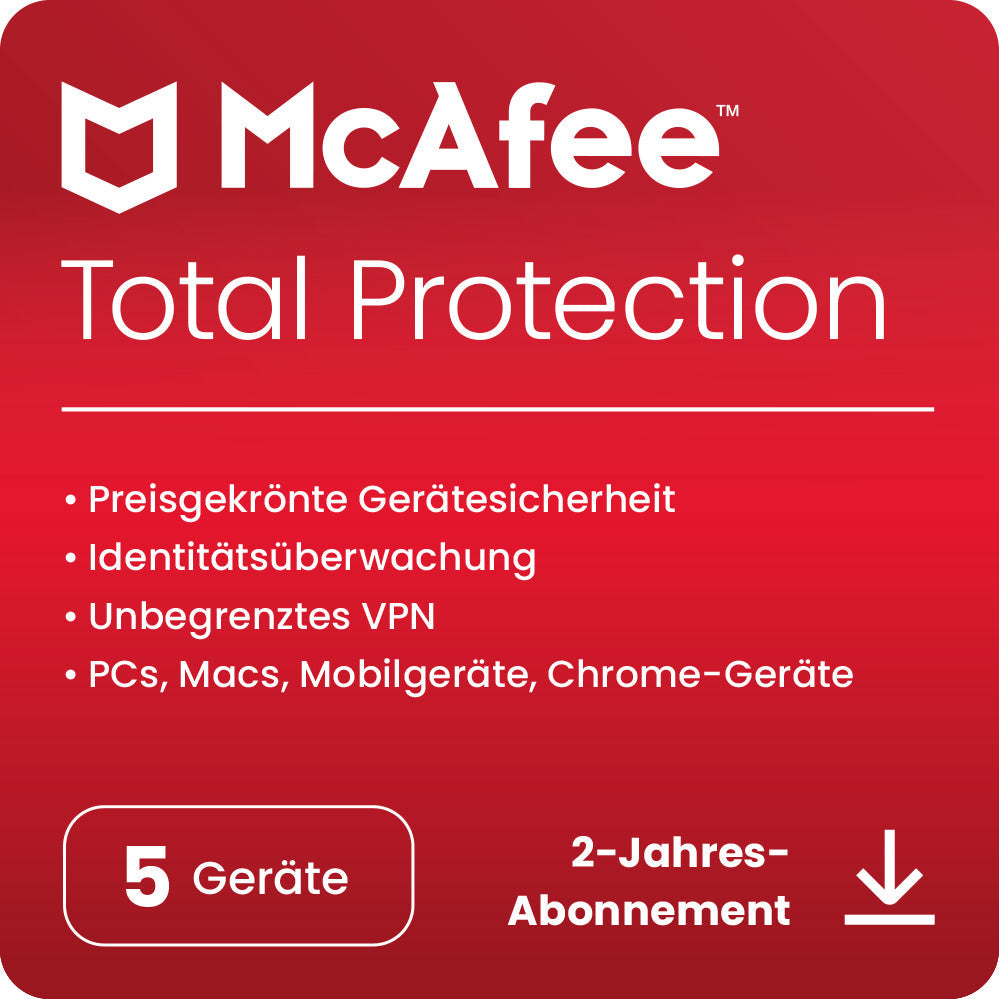 McAfee Total Protection I 2026 I 1 Geräte - 1 Jahr