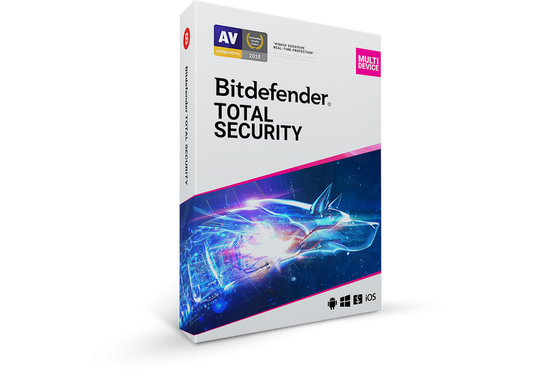 Bitdefender Total Security I 2025 I 3 Geräte I 1 Jahr I inkl. VPN (200 MB/Tag) I Windows/macOS/iOS/Android I DACH